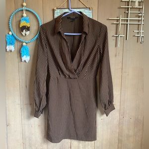 Pinstriped Mini Dress